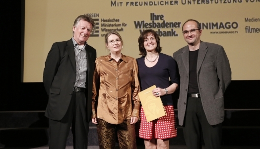 Murnau-Kurzfilmpreis für DIE SCHÖNE ANNA-LENA: Ernst Szebedits, Leonore Poth, Grit Wißkirchen und Ralf Kukula (v.l.n.r.)