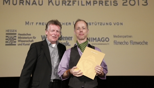 Murnau-Kurzfilmpreis für GRÜNES GOLD: Ernst Szebedits und Guido Preuß (v.l.n.r.) bei der Verleihung